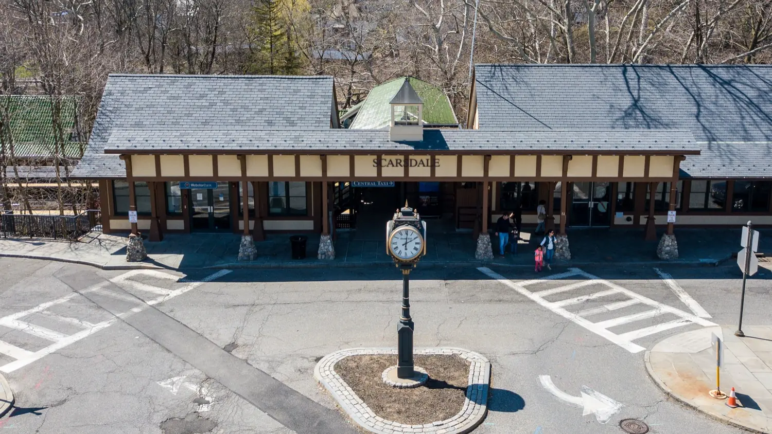 The Scarsdale Metro-North station and its clock